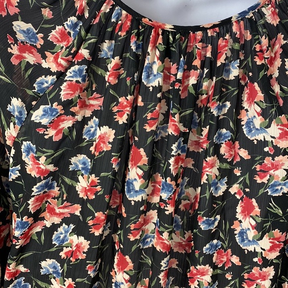 Chaps 1x Bell Sleeve Floral Tunic Top - Picture 7 of 8